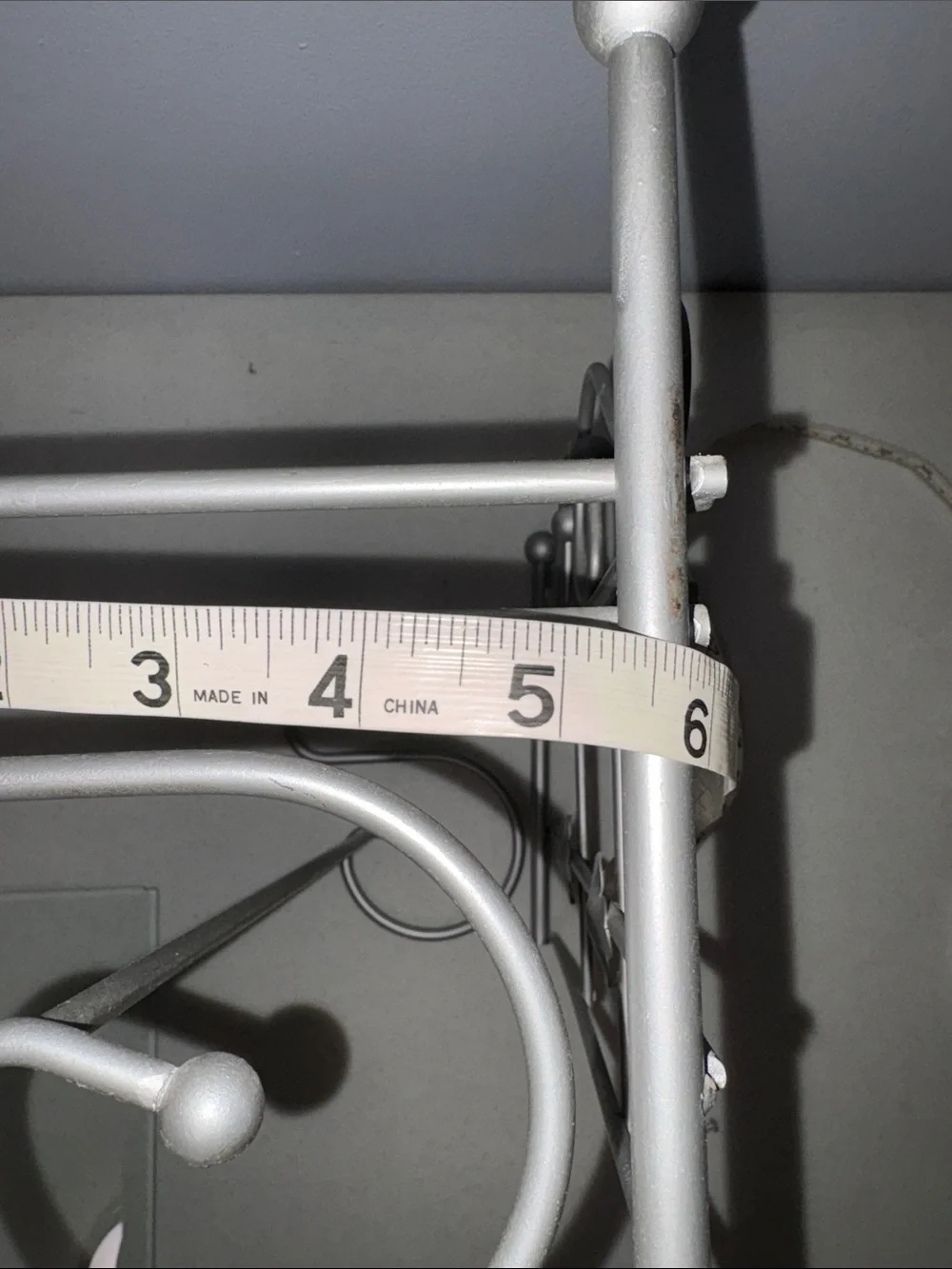 Vintage HOME INTERIORS metal and glass shelf